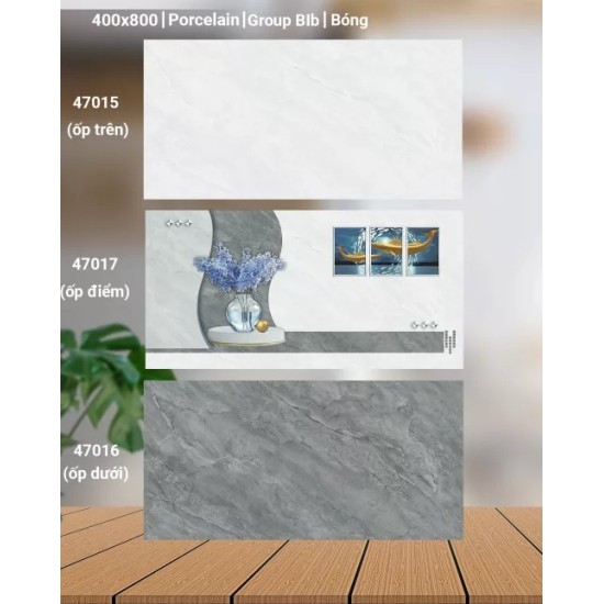 Gạch ốp tường 40X80 Catalan 47015 - 47017 - 47016 đá bóng