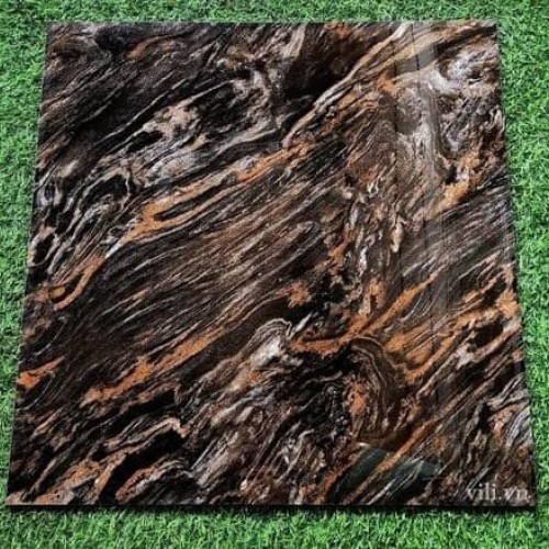 Gạch lát nền 60x60 CMC PTK68007 đá bóng đen vân cam