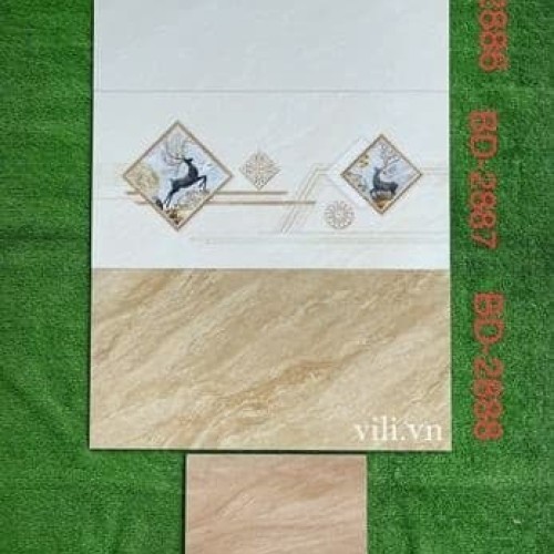 Gạch ốp tường 30x60 Blue Dragon 2886 - 2887 - 2888 men bóng - Nền 5028 đá nhám