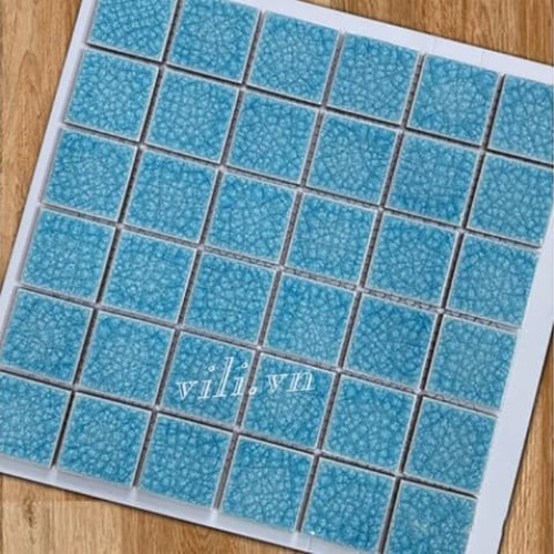 Gạch trang trí mosaic men rạn đơn sắc MHG 915