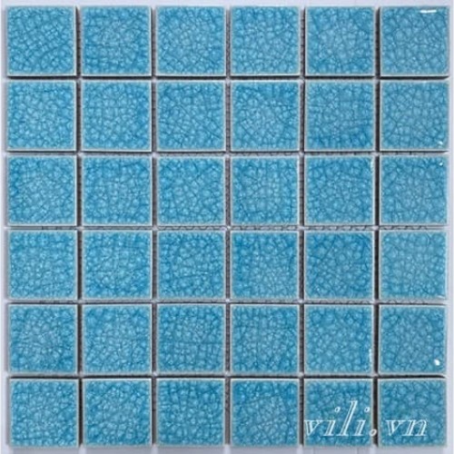 Gạch trang trí mosaic men rạn đơn sắc MHG 915