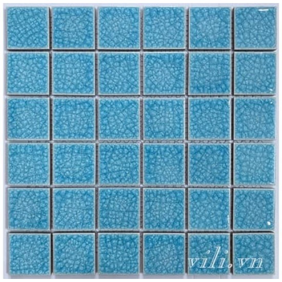 Gạch trang trí mosaic men rạn đơn sắc MHG 915