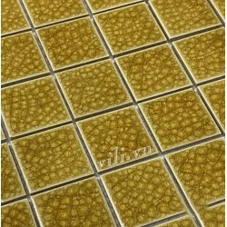 Gạch trang trí mosaic men rạn đơn sắc MHG 937