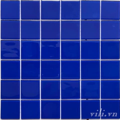 Gạch trang trí mosaic thủy tinh MH 4801 xanh dương