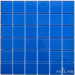 Gạch trang trí mosaic thủy tinh MH 4802 xanh dương