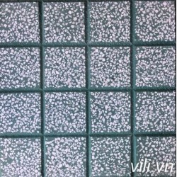 Gạch Vỉa Hè 40x40 Terrazzo 16 Ô Vuông Xanh