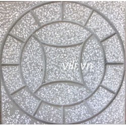 Gạch Vỉa Hè 40x40 Terrazzo Đồng Tiền Xám