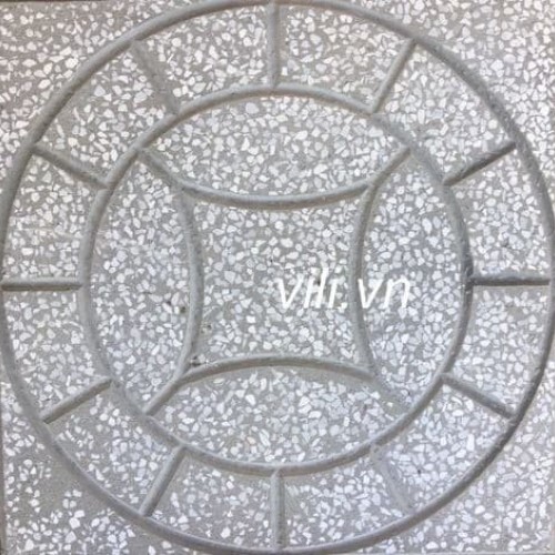 Gạch Vỉa Hè 40x40 Terrazzo Đồng Tiền Xám
