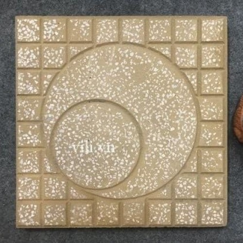 Gạch Vỉa Hè 40x40 Terrazzo Mặt Trăng Vàng