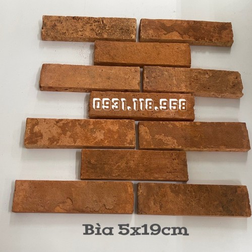 Gạch cổ bìa ốp tường 4.8 - 5x19-20 cm ốp trang trí