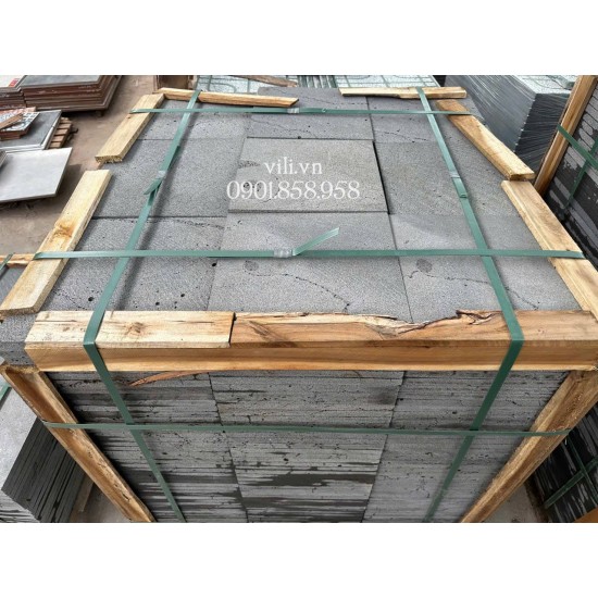 Đá lát sân tổ ong xám 30x30x2cm 