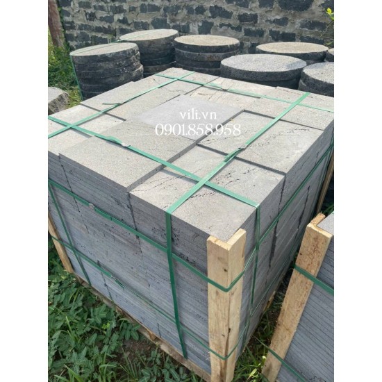 Đá lát sân tổ ong xám 30x30x2cm 