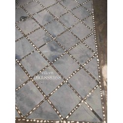 Đá lát sân tổ ong xám 30x30x2cm 