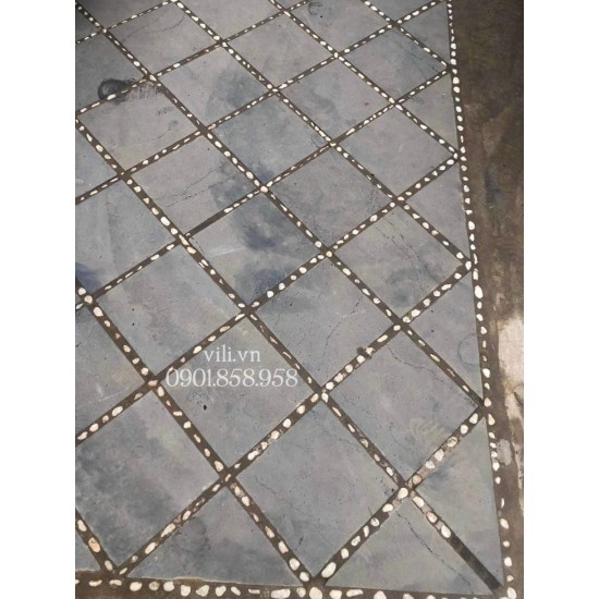 Đá lát sân tổ ong xám 30x30x2cm 
