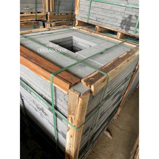 Đá lát sân tổ ong xám 30x60x3 cm