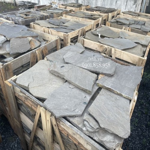 Đá rối vàng lông chuôt ốp tường - lát sân (Kiện)