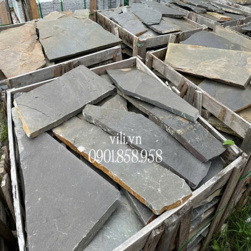 Đá rối vàng lông chuôt ốp tường - lát sân (Kiện)