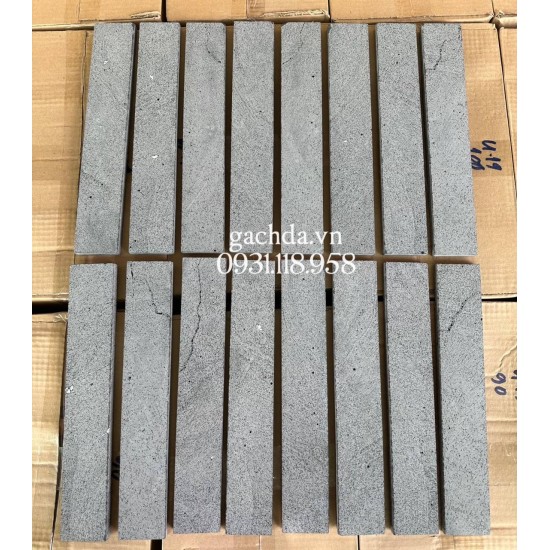 Đá tổ ong xám 5x30 dày 1.2 cm ốp trang trí