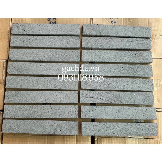 Đá tổ ong xám 5x30 dày 1.2 cm ốp trang trí