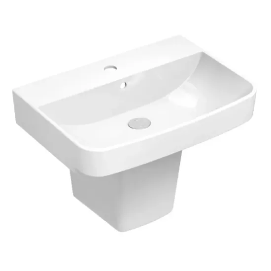 Chậu Rửa Lavabo Viglacera V58 (CD58) chân ngắn treo tường