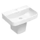 Chậu Rửa Lavabo Viglacera V58 (CD58) chân ngắn treo tường