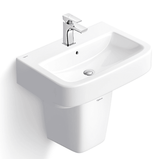 Chậu Rửa Lavabo Viglacera V50 (CD50) chân ngắn treo tường