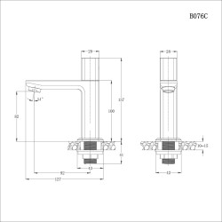 Vòi Lavabo Caesar B076C Lạnh