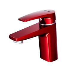 Vòi Lavabo Caesar B390CRU Màu Đỏ Nóng Lạnh