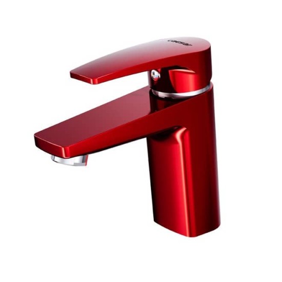 Vòi Lavabo Caesar B390CRU Màu Đỏ Nóng Lạnh