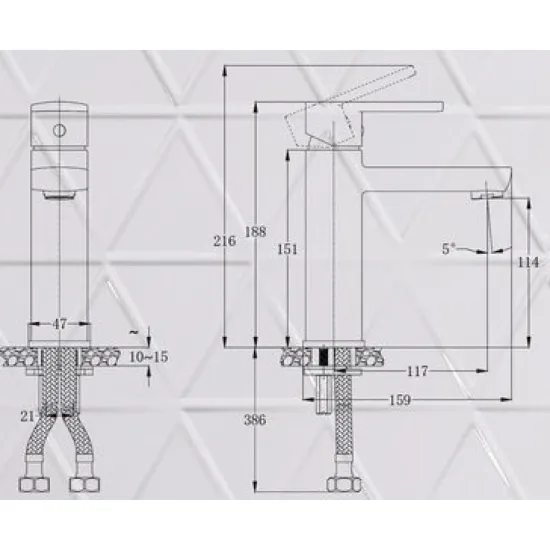 Vòi Lavabo Caesar B550CU (B550C) Nóng Lạnh