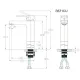 Vòi Lavabo Caesar B571CU Nóng Lạnh Cổ Cao