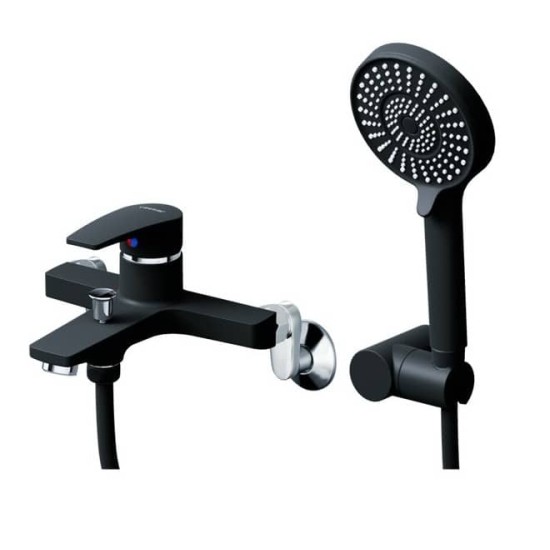 Vòi Sen Nóng Lạnh CAESAR S393CB Màu Đen Tay Sen Massage