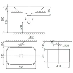 Chậu rửa lavabo Viglacera V28 đặt bàn