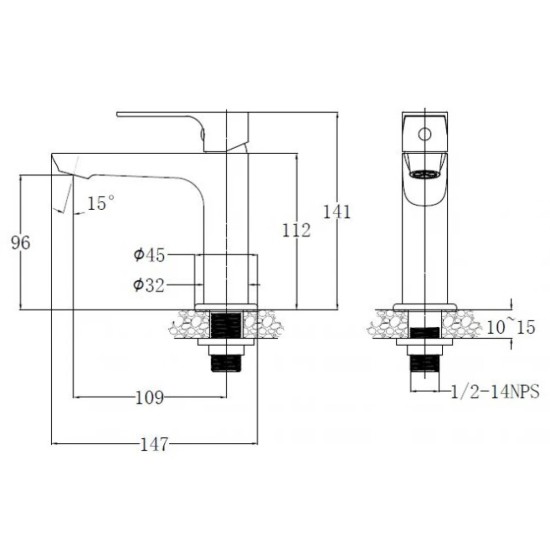 Vòi Lavabo Caesar B060C Lạnh