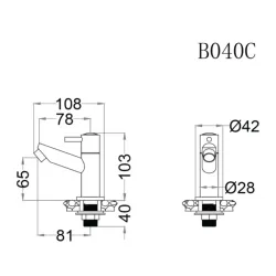 Vòi Lạnh Lavabo CAESAR B040C