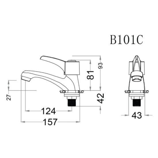 Vòi Lạnh Lavabo CAESAR B101C