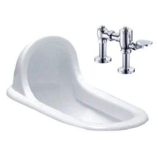 bàn cầu Xổm CAESAR C1230 + BF525 Kèm Bộ Xả