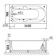 Bồn Tắm Xây 1.4M CAESAR AT0640