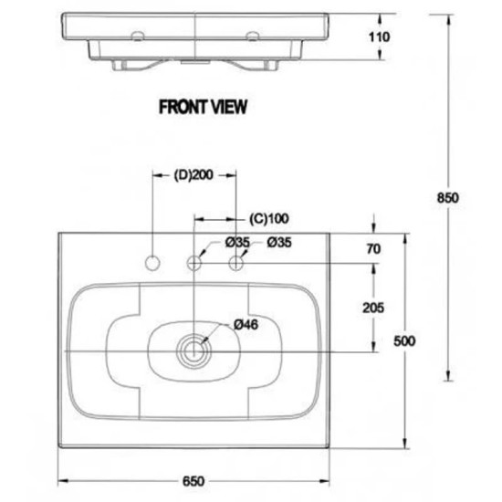 Chậu Lavabo Dương Bàn American Standard WP-F635 IDS Dynamic