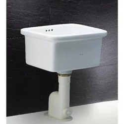 Chậu Lavabo Giặt Treo Tường CAESAR SS558AS Bộ Xả Thoát Sàn