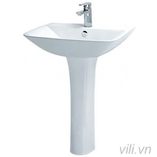 Chậu rửa Lavabo Caesar L2365/P2445 treo tường chân dài