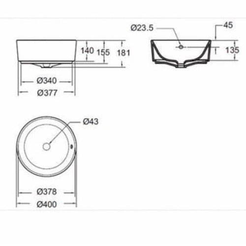 Chậu Rửa Lavabo Đặt Bàn American Standard 0509-WT