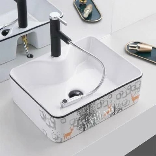 Chậu rửa lavabo đặt bàn YOLO ML212 chữ nhật