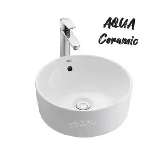 Chậu Rửa Lavabo Inax AL-295V Đặt Bàn Tròn Aqua Ceramic