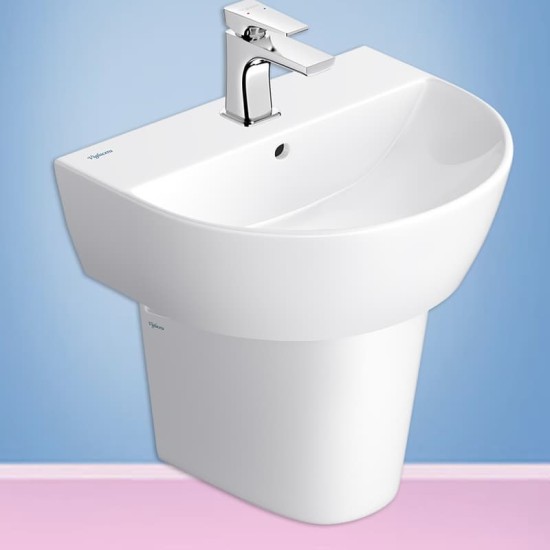 Chậu Rửa Lavabo Viglacera V37 chân ngắn treo tường