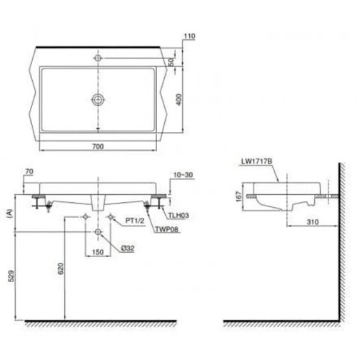 Chậu Rửa Mặt Lavabo TOTO LT1717 Đặt Bàn