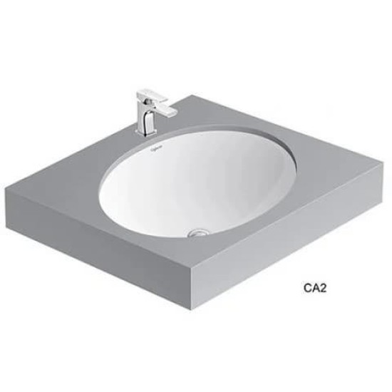 Chậu Rửa Mặt Lavabo Viglacera CA2 Âm Bàn + Phụ Kiện