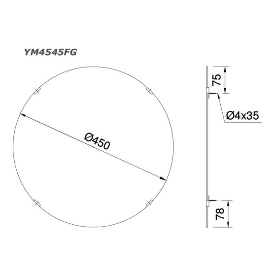 Gương Phòng Tắm TOTO YM4545FG