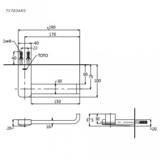 Móc Treo Giấy Vệ Sinh TOTO TX703ARS