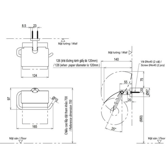 Móc Treo Giấy Vệ Sinh TOTO YH406RV